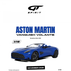 PRECOMANDA : Macheta auto Aston Martin Vanquish Volante, Morpheus Blue, 2025, GT589, 1:18, GT Spirit