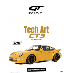 PRECOMANDA : Macheta auto Porsche Techart CT3, Speed Yellow, 1995, GT591, 1:18, GT Spirit