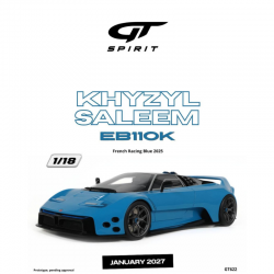 PRECOMANDA : Macheta auto Khyzyl Saleem, EB110K, French Racing Blue, 2025, GT622, 1:18, GT Spirit