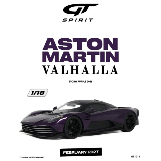 PRECOMANDA : Macheta auto Aston Martin Valhalla, Storm Purple, 2026, GT1011, 1:18, GT Spirit