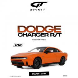 PRECOMANDA : Macheta auto Dodge Charger R/T, Peel Out Orange, 2026, GT1021, 1:18, GT Spirit
