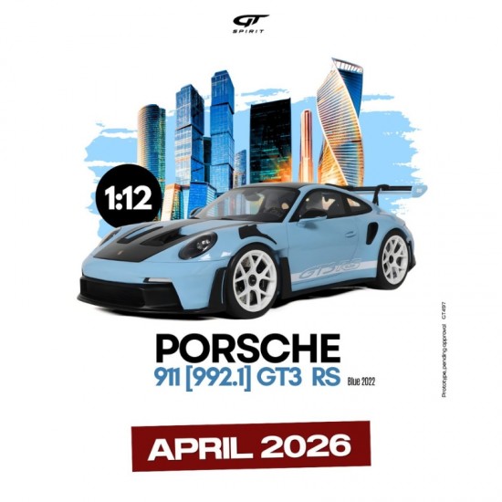 Macheta auto Porsche 911 [992,1] GT3 RS, Blue, 2022, 1:12, GT497,GT Spirit