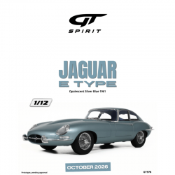 Macheta auto Jaguar E Type, Opalescent Silver Blue, 1961, GT978, 1:12, GT Spirit