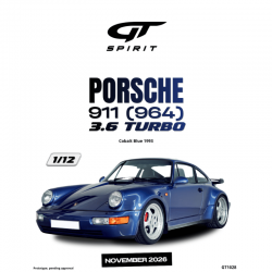 PRECOMANDA : Macheta auto Porsche 911 (964) 3,6 Turbo, Cobalt Blue, 1993, GT1028, 1:12, GT Spirit