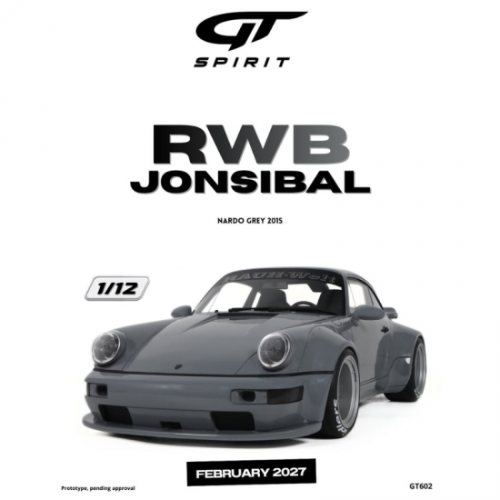 PRECOMANDA : Macheta auto Porsche RWB Jonsibal, Nardo Grey, 2015, GT602, 1:12, GT Spirit