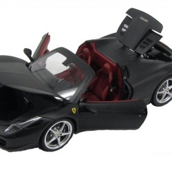 Macheta auto Ferrari 458 Italia Spider black 2011, 1:18 Hotwheels