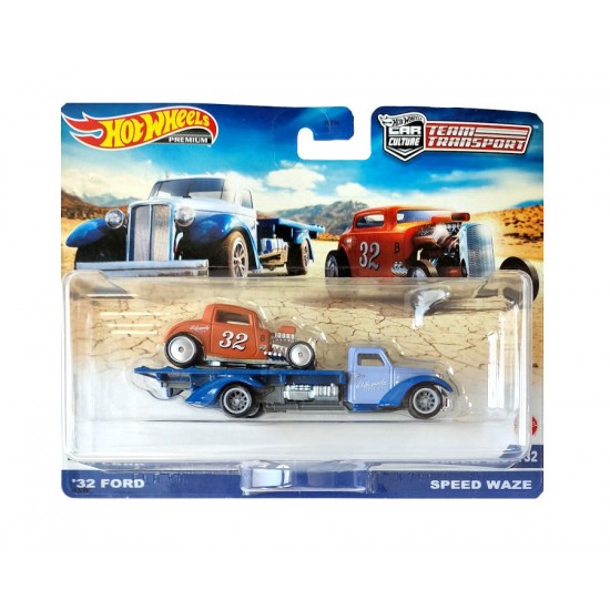 HW Macheta Set Ford 32 + Speed Waze #32, 1:64 Hot Wheels Premium