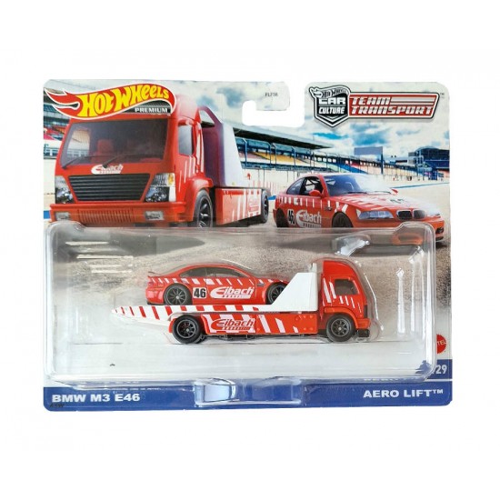 HW Macheta Set BMW M3 E46 + Aero Lift #29, 1:64 Hot Wheels Premium