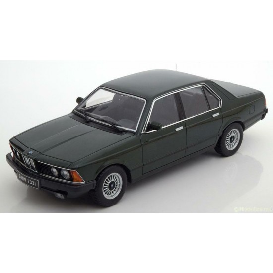 Macheta auto BMW 733i E23 1977 verde LE 1000 pcs, 1:18 KK Scale