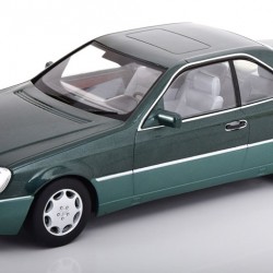 Macheta auto Mercedes-Benz 600 SEC C140 1992 verde LE 750 pcs, 1:18 KK Scale