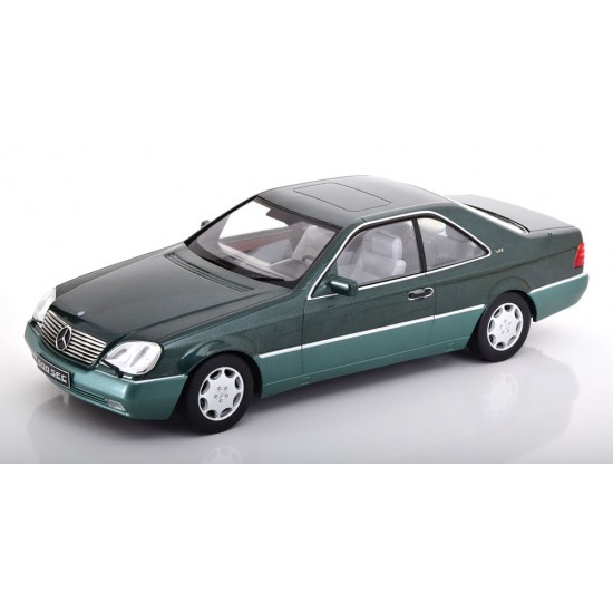 Macheta auto Mercedes-Benz 600 SEC C140 1992 verde LE 750 pcs, 1:18 KK Scale
