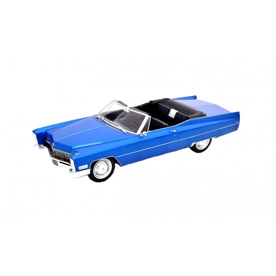 Macheta auto Cadillac Coupe Deville convertible blue 1967, 1:18 KK Scale