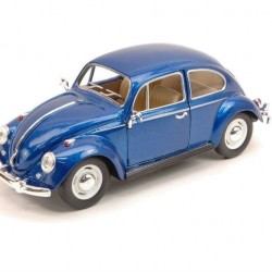 Macheta auto Volkswagen Classic Beetle albastru, 1:24 Kinsmart