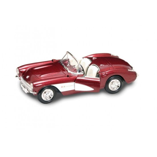 Macheta auto Chevrolet Corvette rosu 1957, 1:24 Lucky Diecast