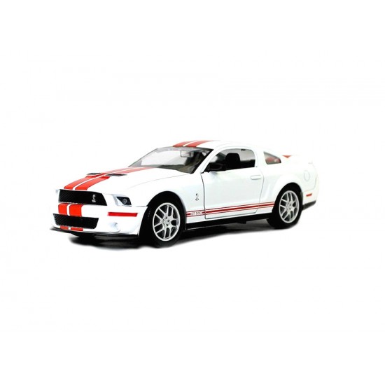 Macheta auto Ford Mustang Shelby GT500 alb 2007, 1:24 Lucky Diecast