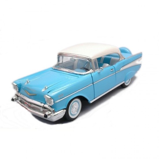 Macheta auto Chevrolet Bel Air 1957 albastru, 1:18 Lucky DieCast