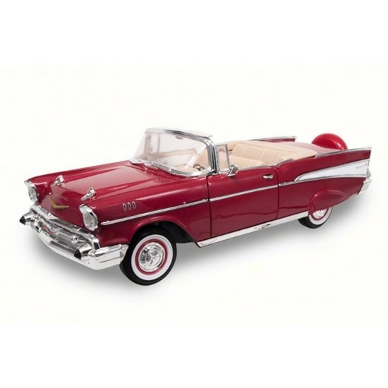 Macheta auto Chevrolet Bel Air Convertible red/white 1957, 1:18 Lucky Diecast