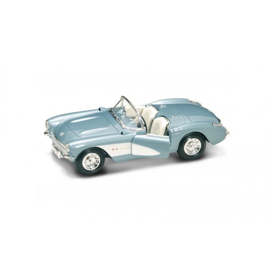 Macheta auto Chevrolet Corvette albastru 1957, 1:24 Lucky Diecast