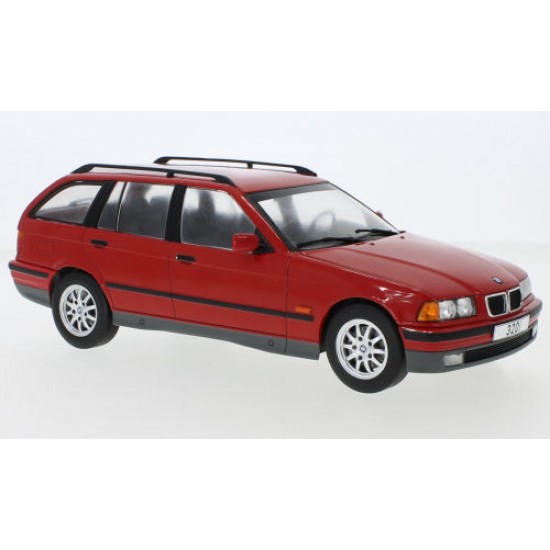 Macheta auto BMW Seria 3 rd (E36) Touring rosu 1995, 1:18 MCG