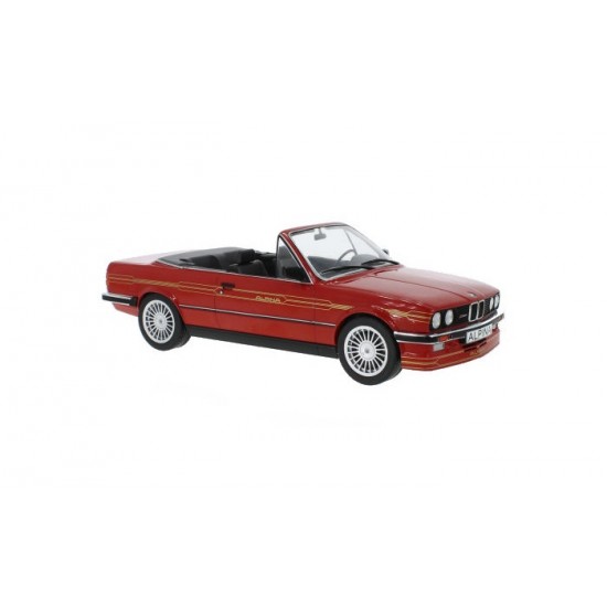 Macheta auto BMW E30 Alpina C2 2.7 Convertible 1986 rosu, 1:18 MCG