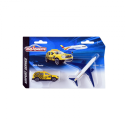 Macheta auto + macheta avion Dacia Duster Follow Me + Boeing 747, 1:64, Majorette