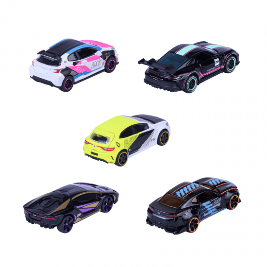 Macheta auto Giftpack 5x Neon Racer, 1:64, Majorette 