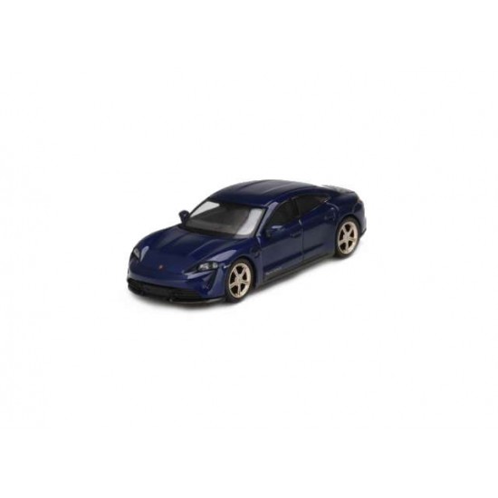 Macheta auto Porsche Taycan Turbo S, blue-purple metallic 2020 MGT339, 1:64 Mini GT