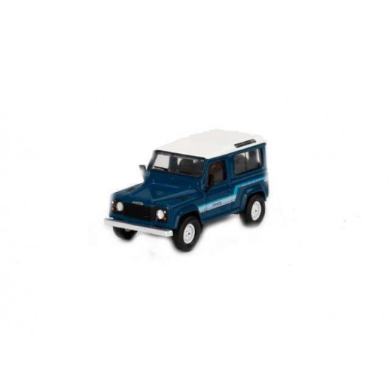 Macheta auto Land Rover Defender 90 County Wagon, stratos blue MGT353, 1:64 Mini GT