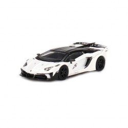 Macheta auto Lamborghini Aventador GT Evo LB Silhouette Works  white/black MGT467, 1:64 Mini GT