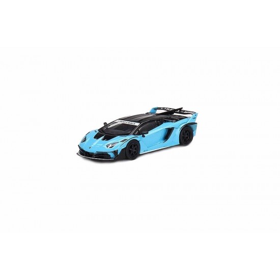 Macheta auto Lamborghini Aventador GT EVO LB-Silhouette Works baby blue MGT494, 1:64 Mini GT