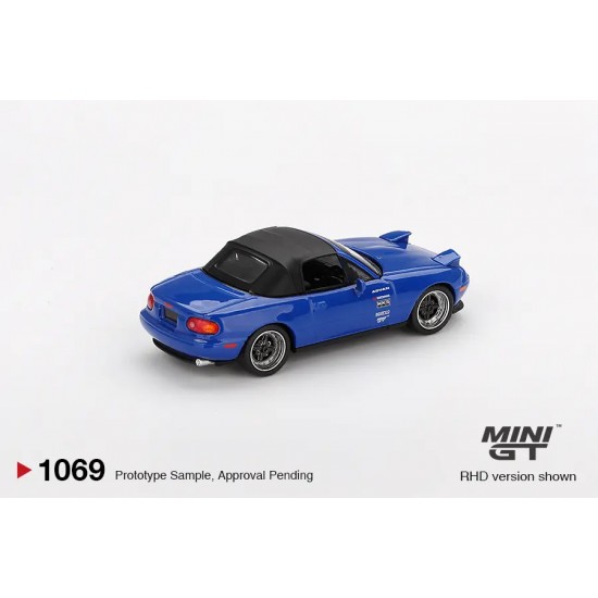 Macheta auto Mazda Mx-5 Miata Tuned Version, Dark Blue, 1990, 1:64, MGT01069, Mini GT 