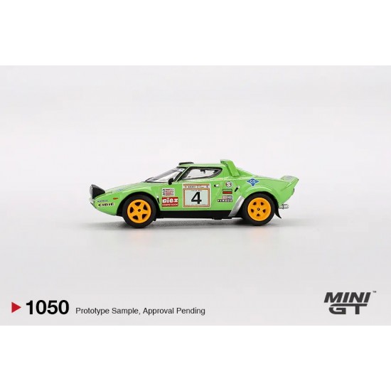 Macheta auto Lancia Stratos HF #4 Spanishrally Champion, 1979, 1:64, MGT01050-L, Mini GT