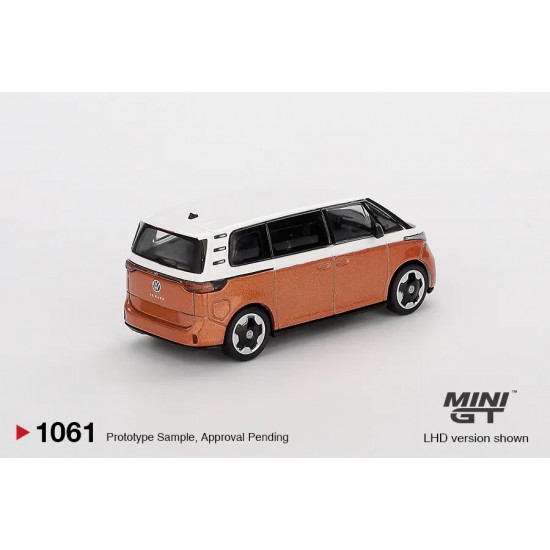 Macheta auto Volkswagen Id.Buzz Caravelle, Candy White / Energetic Orange, 2024, 1:64, MGT01061-L, Mini GT