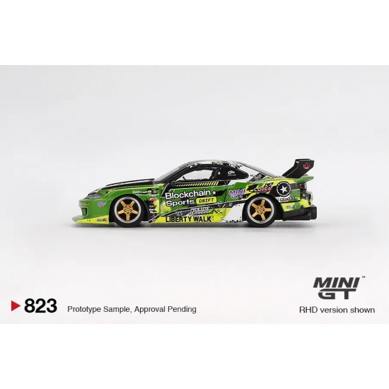 Macheta auto Nissan Silvia S15 LB-Super Silhouette #555 V2 Formula Drift Japan, 2024, 1:64, MGT00823-R, Mini GT