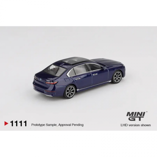 Macheta auto BMW I7 XDRIVE60, Tanzanite Blue Metallic, 2022, MGT01111-L, 1:64, Mini GT