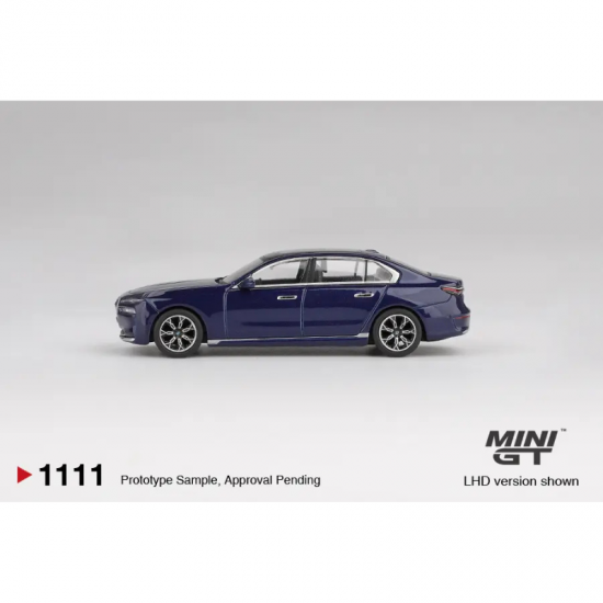 Macheta auto BMW I7 XDRIVE60, Tanzanite Blue Metallic, 2022, MGT01111-L, 1:64, Mini GT