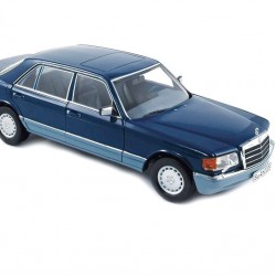 Macheta auto Mercedes Benz S-class 560 SEL (w126) 1991 albastru inchis, 1:18 Norev