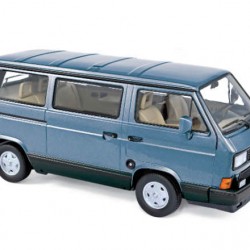 Macheta auto Volkswagen Multivan  T3 albastru 1990, 1:18 Norev