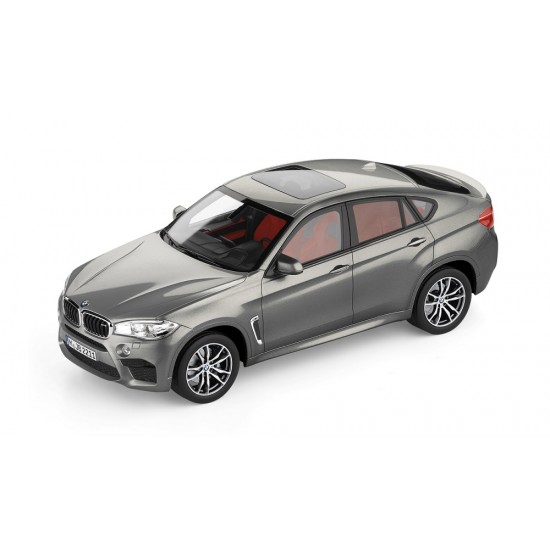 Macheta auto BMW X6M (F86) 2015 gri, 1:18 Norev Dealer Edition