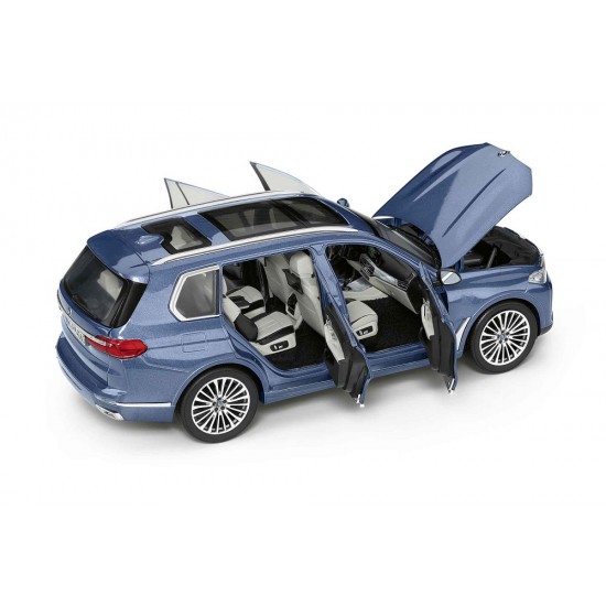 Macheta auto BMW X7 (G07) 2019 albastru, 1:18 Norev Dealer Edition