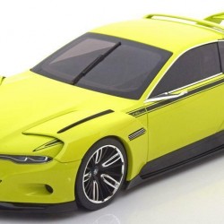 Macheta auto BMW 3.0 CSL Hommage 2015 galben, 1:18 Norev Dealer Edition