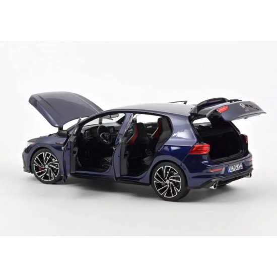 Macheta auto Volkswagen Golf VIII GTI albastru 2020, 1:18 Norev