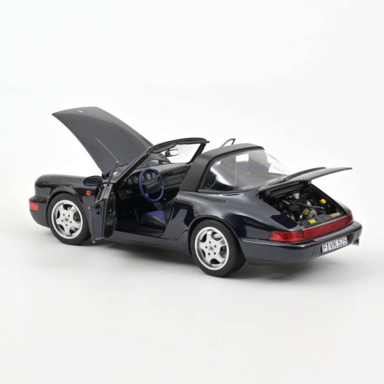 Macheta auto Porsche 911 Carrera 4 Targa 1991 Blue, 1:18 Norev