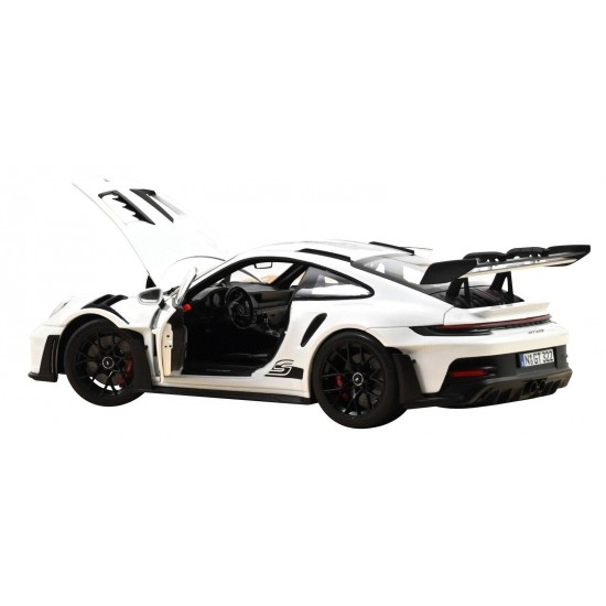 Macheta auto Porsche 911 GT3 RS 2022 alb, 1:18 Norev