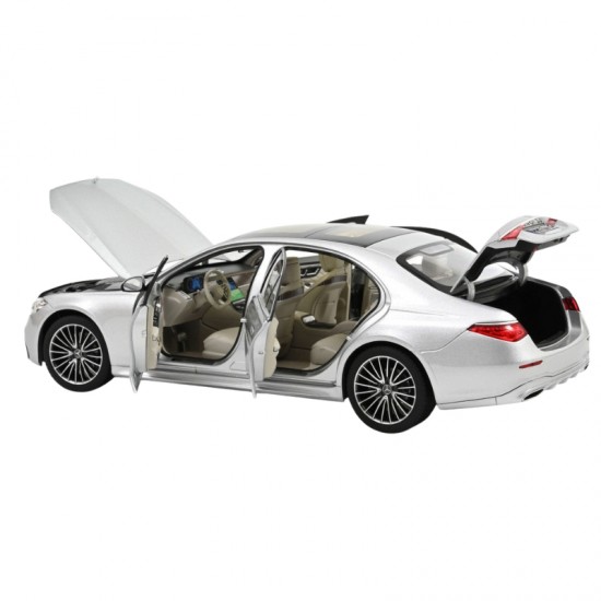 Macheta auto Mercedes-Benz S-Class AMG-Line, 2021, Brillant Silver, 1:18, Norev