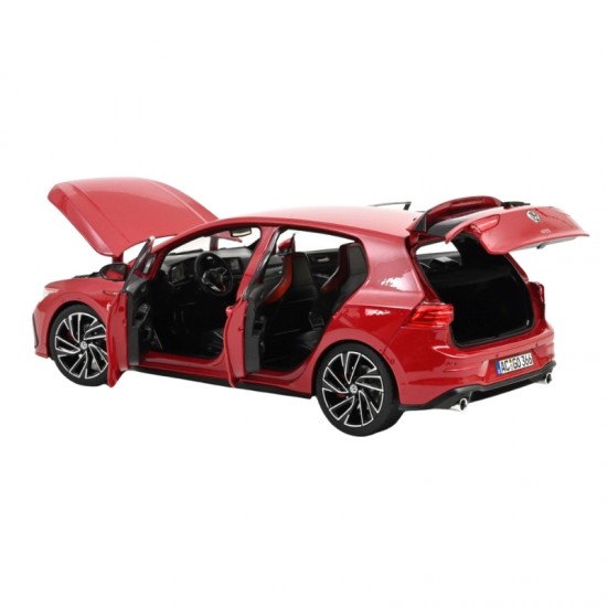 Macheta auto VW Golf GTI, 2020, Tornado Red, 1:18, Norev