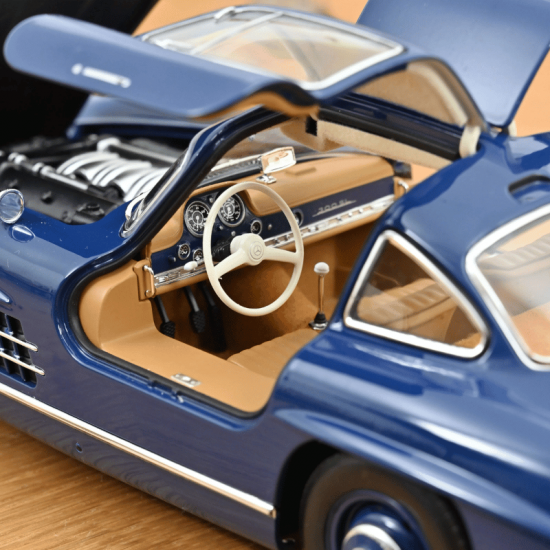 Macheta auto Mercedes-Benz 300 SL (W198) Gullwing, Blue, 1954, 1:18, Norev