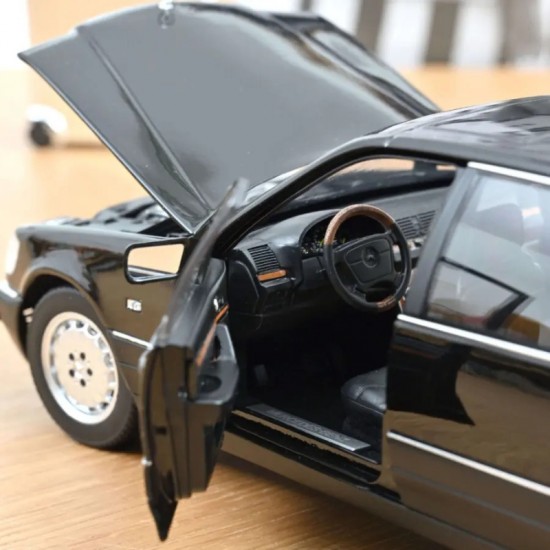Macheta auto Mercedes-Benz S600, negru, 1997, 1:18, Norev