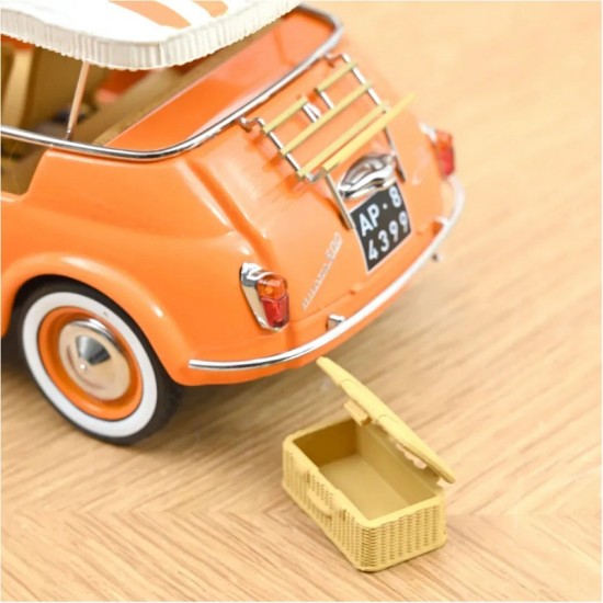 Macheta auto Fiat 500 Jolly, portocaliu, 1965, 1:18, Norev