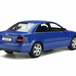 Macheta auto Audi S4 (B5) 2.7L BiTurbo albastru 1998, LE 3000 pcs, 1:18 Otto